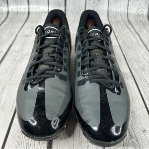 Nike Vapor Edge Shark Football Cleats Black White Grey DQ5114-001 Mens Size 10.5